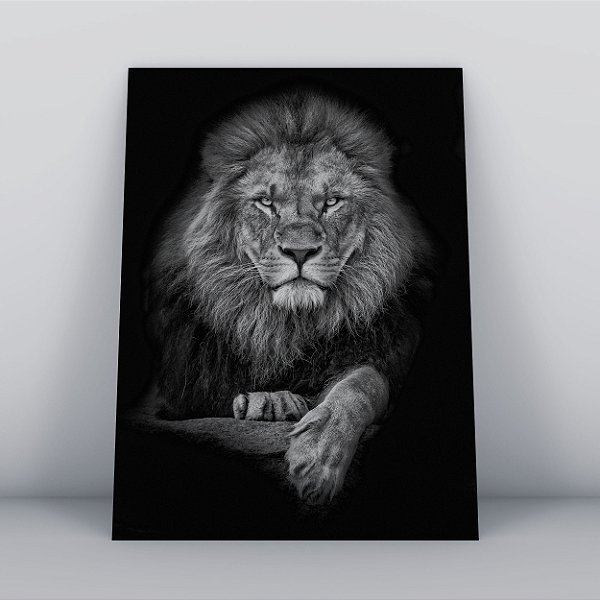 Quadro Canvas Leão de Judá (P&B)