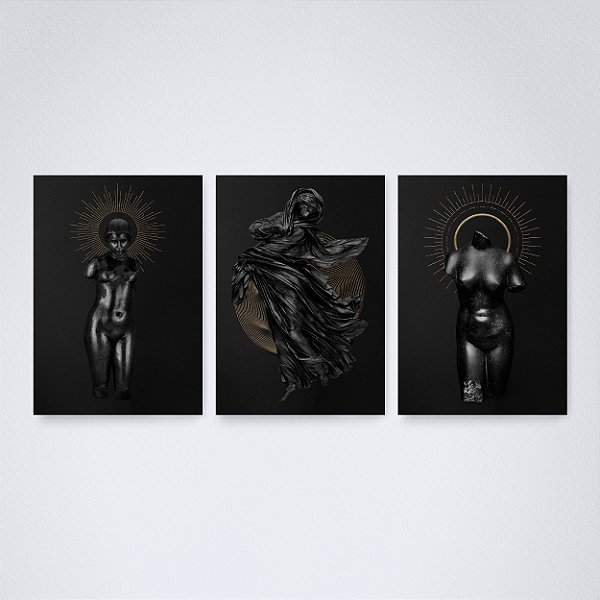 Trio Quadro Canvas Musa de Ferro
