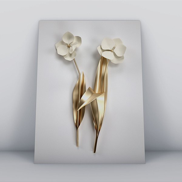 Quadro Canvas B&D - Flor Dupla