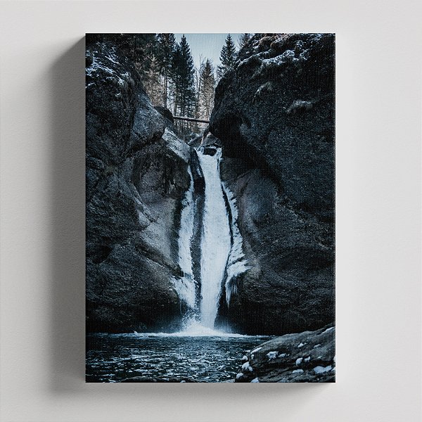 Quadro Canvas Cachoeira Neve