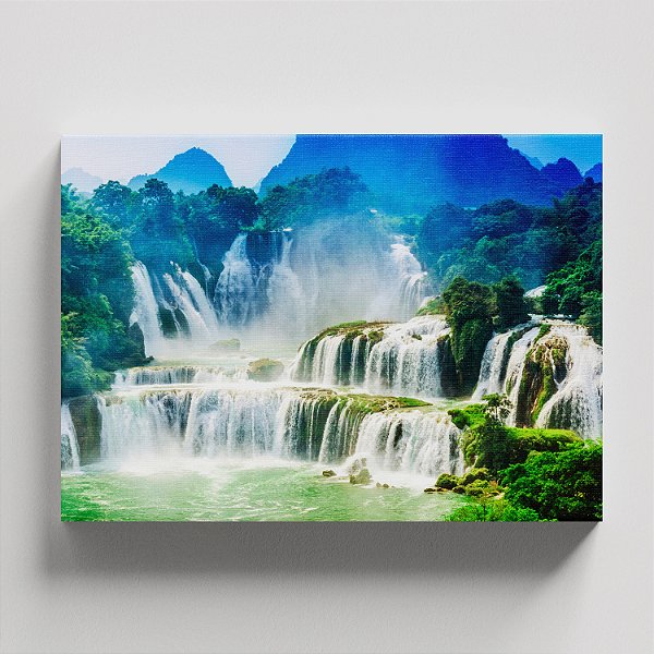 Quadro Canvas Cachoeira Azulada