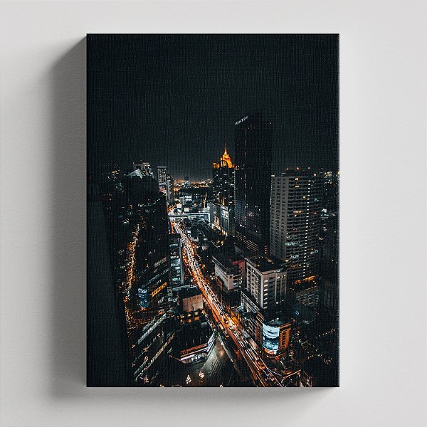 Quadro Canvas Cidade Noturna