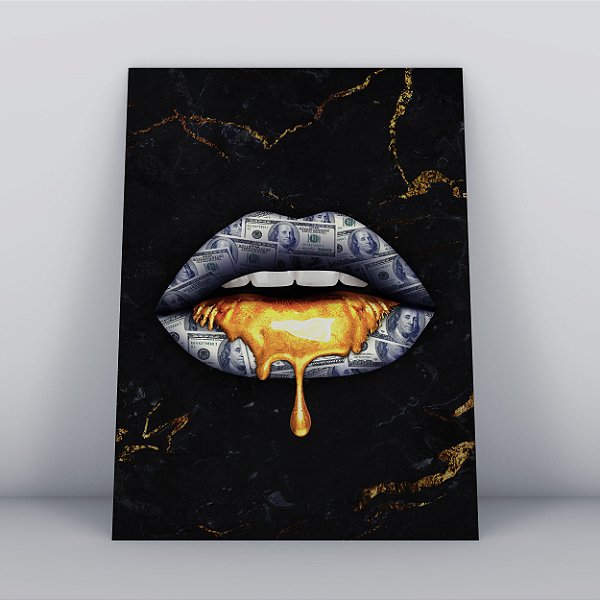 Quadro Canvas Boca dollar
