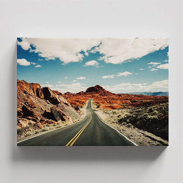 Quadro Canvas Estrada no Deserto