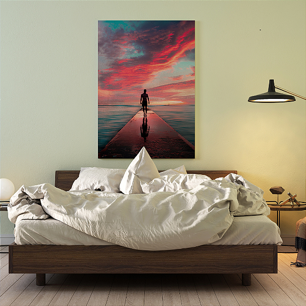 Quadro Canvas Passarela do mar