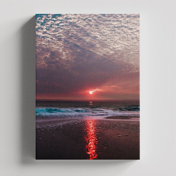 Quadro Canvas Pôr do Sol na Praia