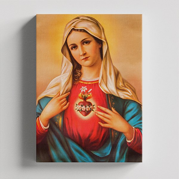 Quadro Canvas Coração virgem Maria