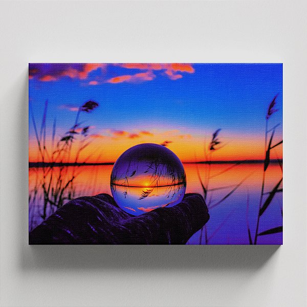 Quadro Canvas Por do Sol Cristal