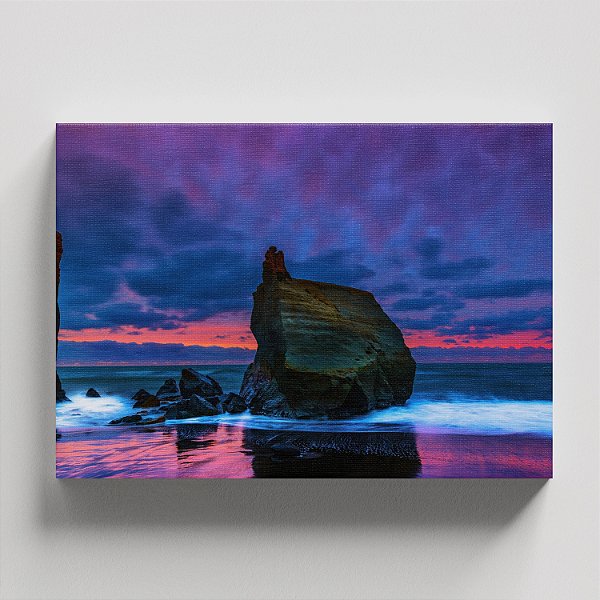 Quadro Canvas Paisagem Pedra no mar