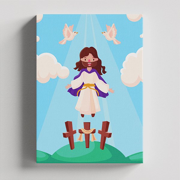 Quadro Canvas Religioso Infantil