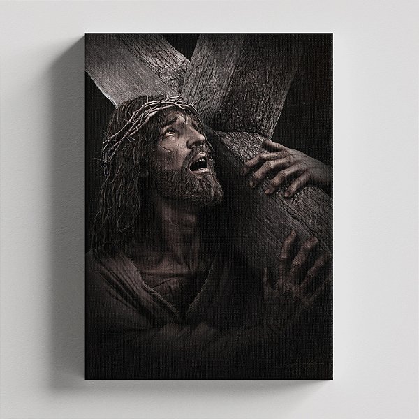 Quadro Canvas Jesus Carregando Cruz