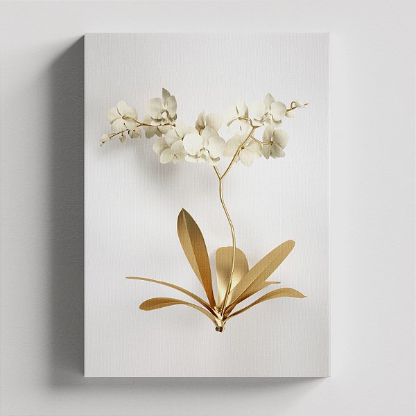 Quadro Canvas - Orquídea Dourada