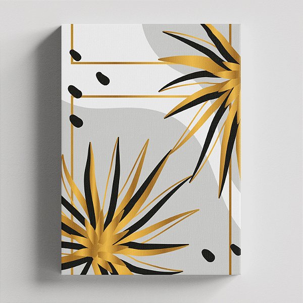 Quadro Canvas Folha Abstrata P/D