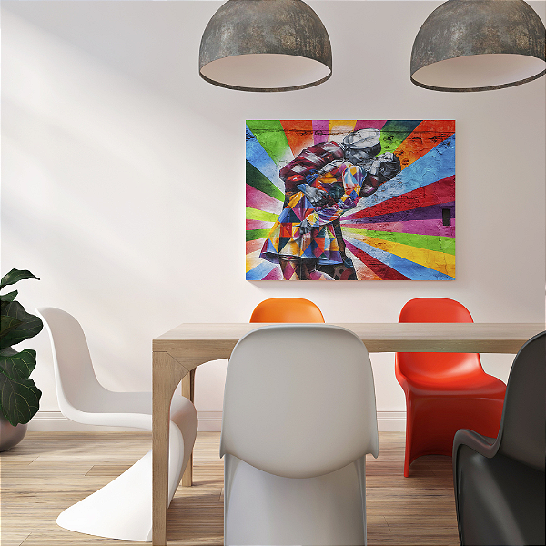 Quadro Canvas - Casal colorido