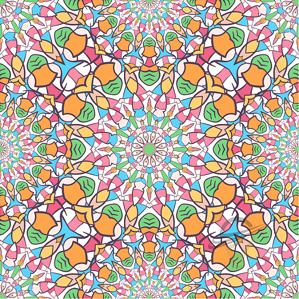 Sintético Emborrachado Mandala Equilíbrio Interior 50cm