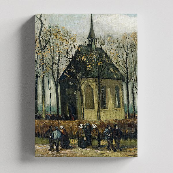 Quadro Canvas Congregation Leaving the Reformed Church in Nuenen