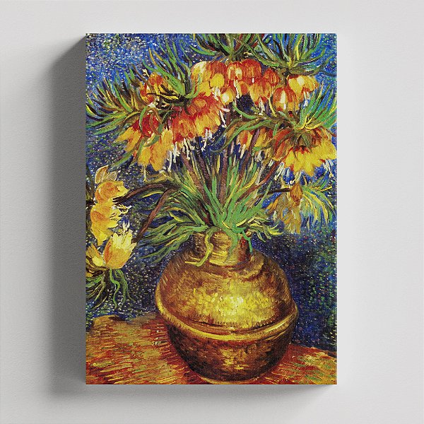 Quadro Canvas Reprodução Crown Imperial Fritillaries in a Copper Vase
