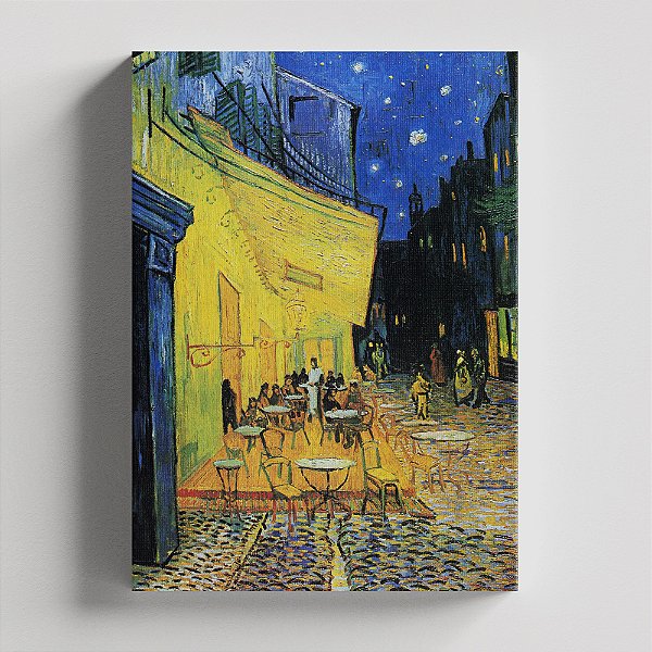 Quadro Canvas Café Terrace at Night