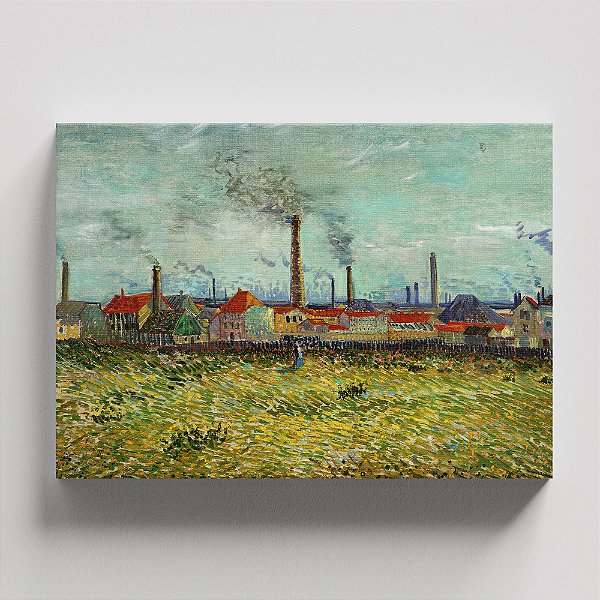 Quadro Canvas Fabriken in Asnières