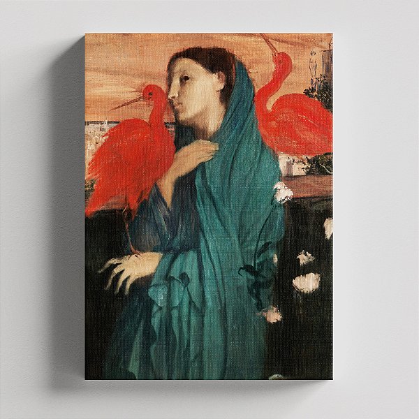 Quadro Canvas Young Woman with Ibis