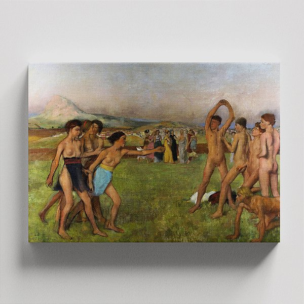 Quadro Canvas Young Spartans Exercising