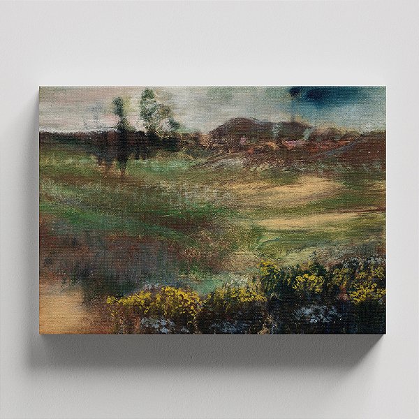Quadro Canvas Landscape with Smokestacks