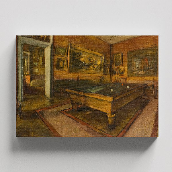 Quadro Canvas Edgar Degas Póster Billiard Room at Menil Hubert em Posterlounge