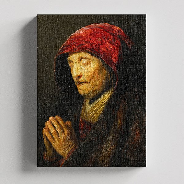 Quadro Canvas Old Woman Praying (Büste einer alten Frau im Gebet)