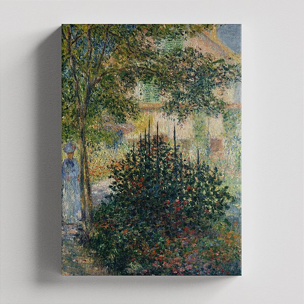Quadro Canvas Camille Monet in the Garden at the House in Argenteuil