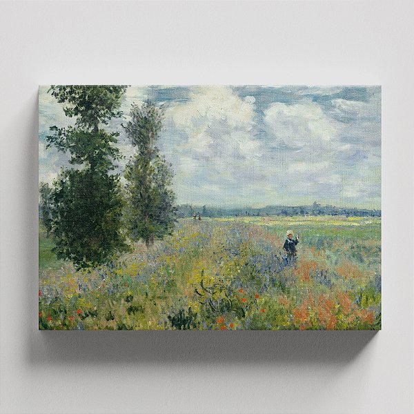 Quadro Canvas Campos de papoula em Argenteuil
