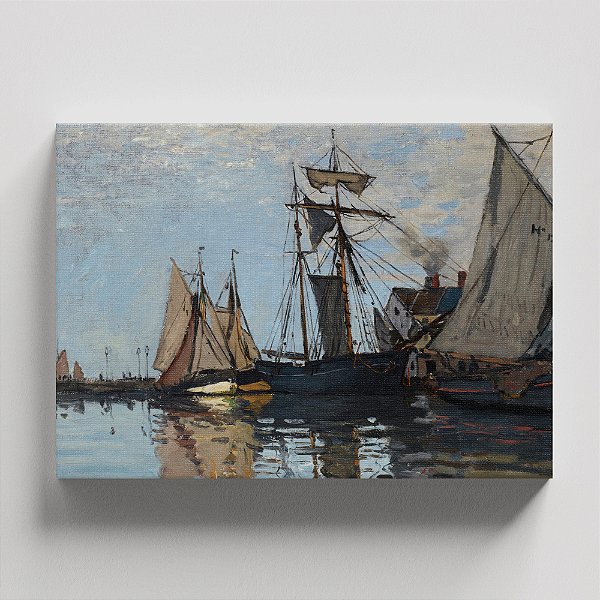 Quadro Canvas Boats in the Port of Honfleur