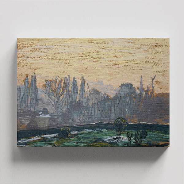 Quadro Canvas Winter Landscape with Evening
