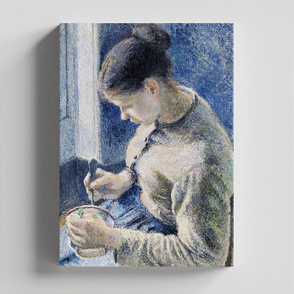 Quadro Canvas Young Peasant Having Her Coffee