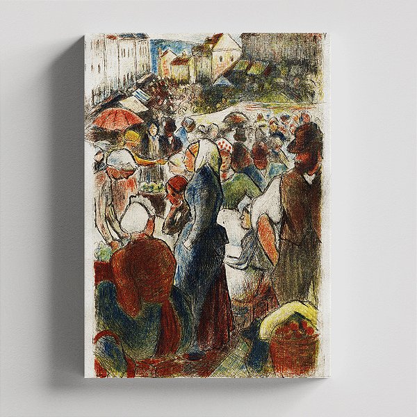 Quadro Canvas The Market at Gisors