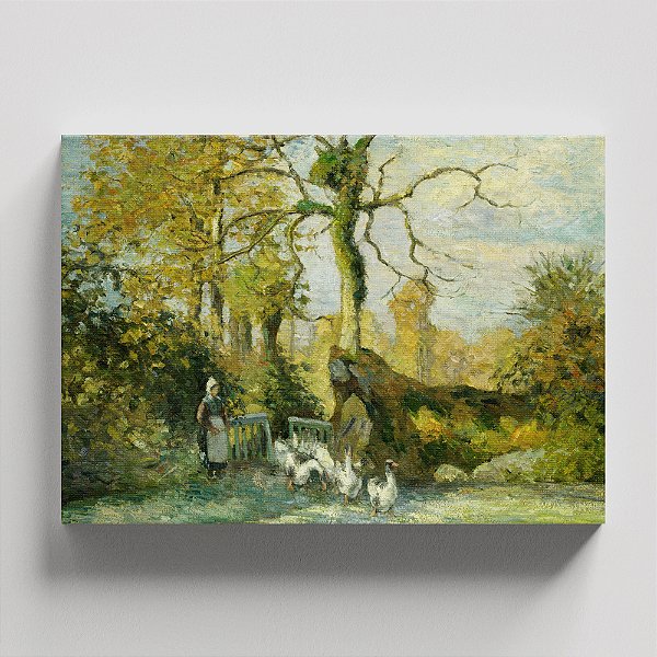 Quadro Canvas The Goose Girl at Montfoucault, White Frost