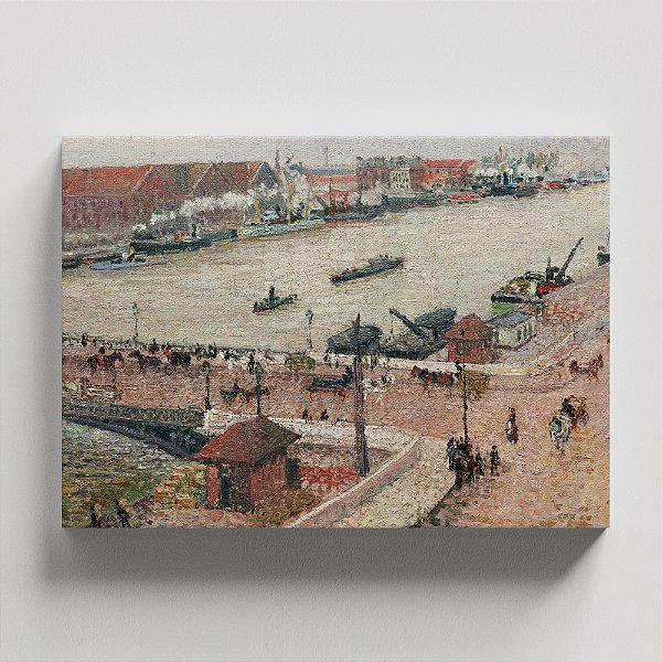 Quadro Canvas Pont Boieldieu in Rouen, Rainy Weather