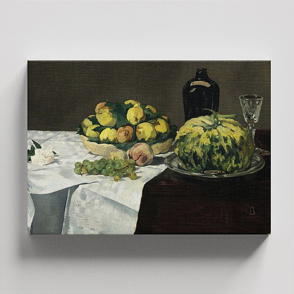 Quadro Canvas Still Life With Melon And Peaches