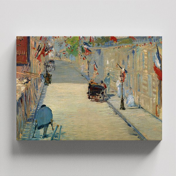 Quadro Canvas Rue Mosnier with flags