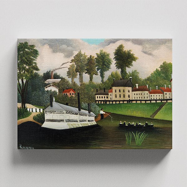 Quadro Canvas The laundry boat of Pont de Charenton