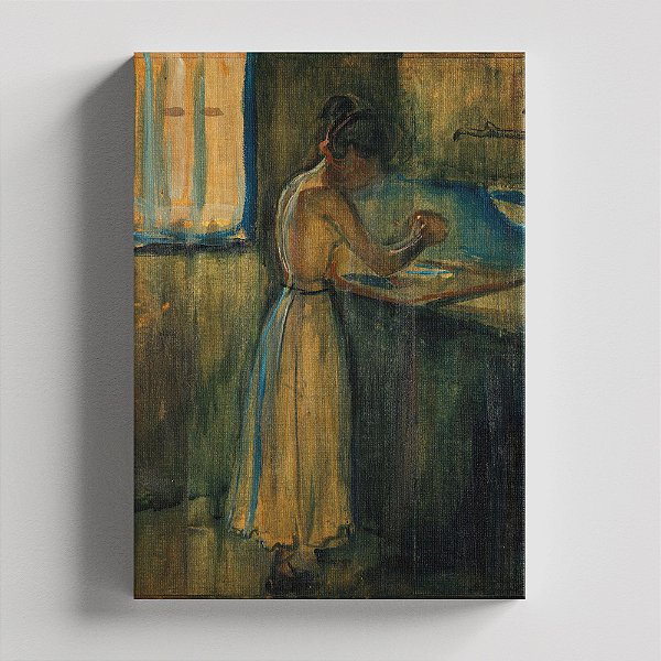 Quadro Canvas Young Woman Washing herself