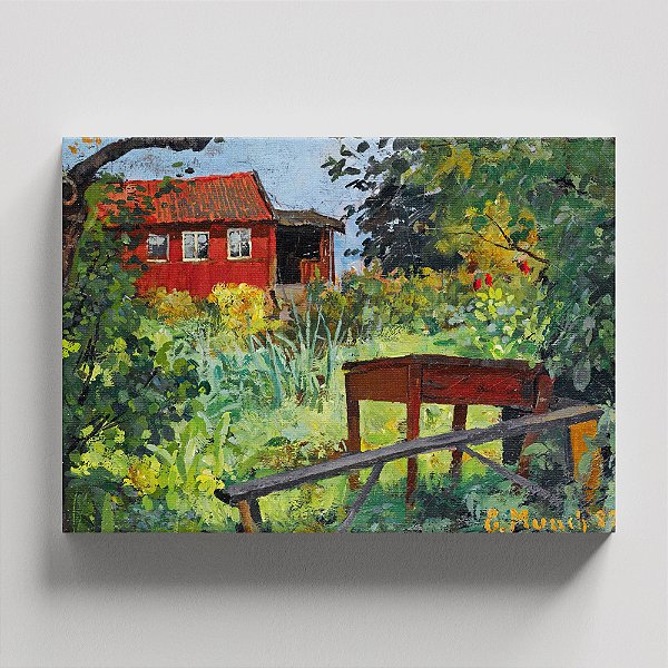 Quadro Canvas Garden with Red House