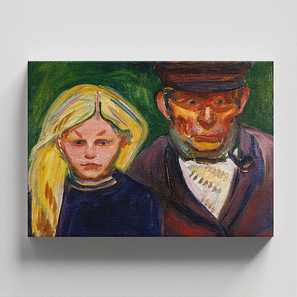 Quadro Canvas Old Fisherman and his Daughter