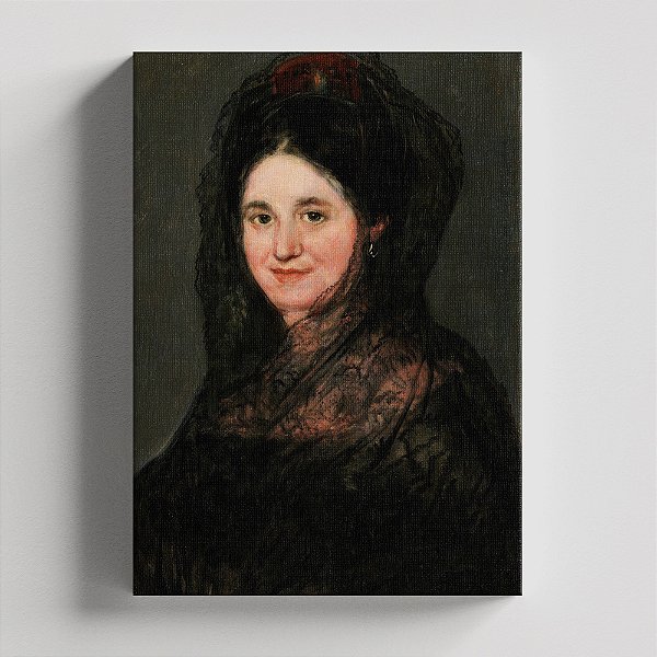 Quadro Canvas Portrait of a Lady in a Black Mantilla