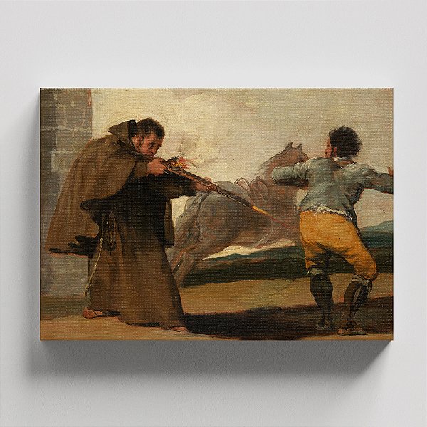 Quadro Canvas Friar Pedro Shoots El Maragato as His Horse Runs Off