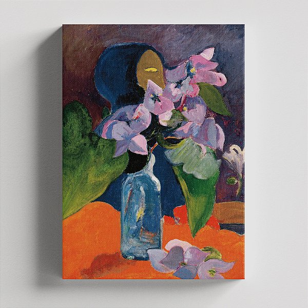 Quadro Canvas Still Life With Flowers and Idol