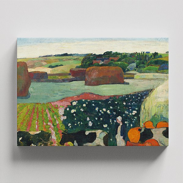 Quadro Canvas Haystacks in Brittany
