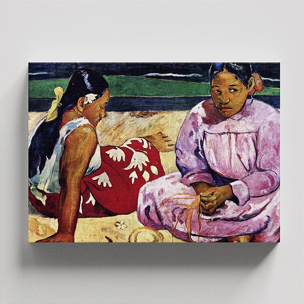 Quadro Canvas Mulheres de Taiti na Praia