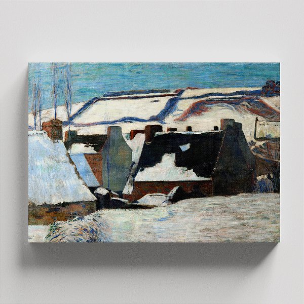 Quadro Canvas Breton Village Under Snow