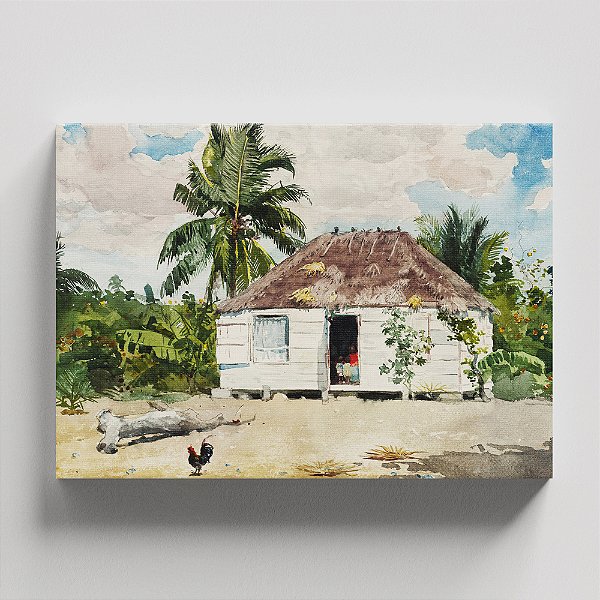 Quadro Canvas Native Hut at Nassau