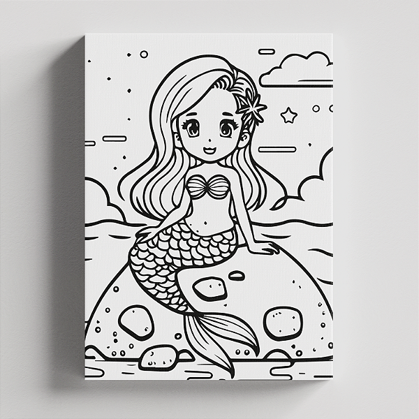Quadro Canvas para Pintura Sereia